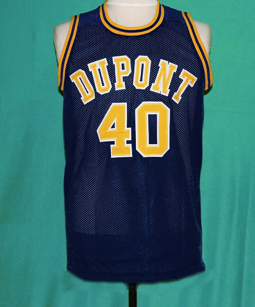 

40 Randy Moss Dupont High School bule Yellow Basketball Jersey Mens Stitched Custom Any Number Name jerseys