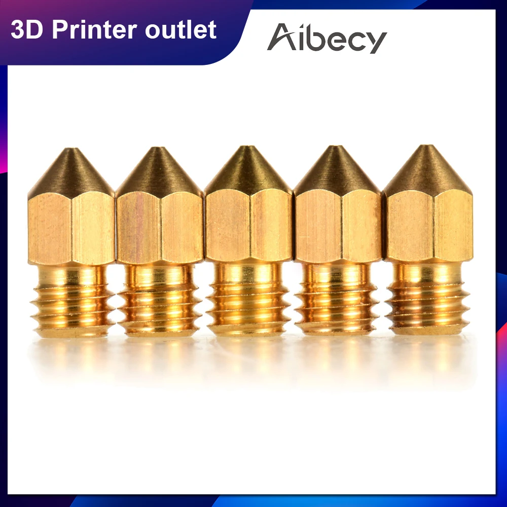 Aibecy 5 шт. 3D принтеры экструдер латунная насадка M6 нить печатающей головки 0 4 мм