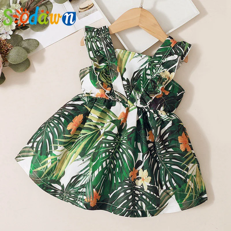 

Sodawn Baby Girl Clothes For Newborns 2022 Summer Sleeveless Vacation Style Casual Dress For Girl Clothes
