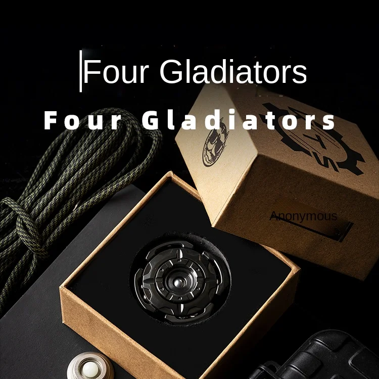 Four Gladiator Knight Fingertip Gyro Ring Gyro KTS Tooth Burst EDC Adult Pressure Relief Toy enlarge