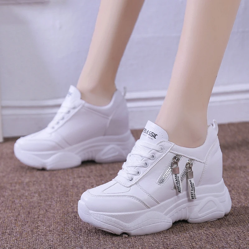 Rimocy/классические белые кроссовки увеличивающие рост женская повседневная обувь