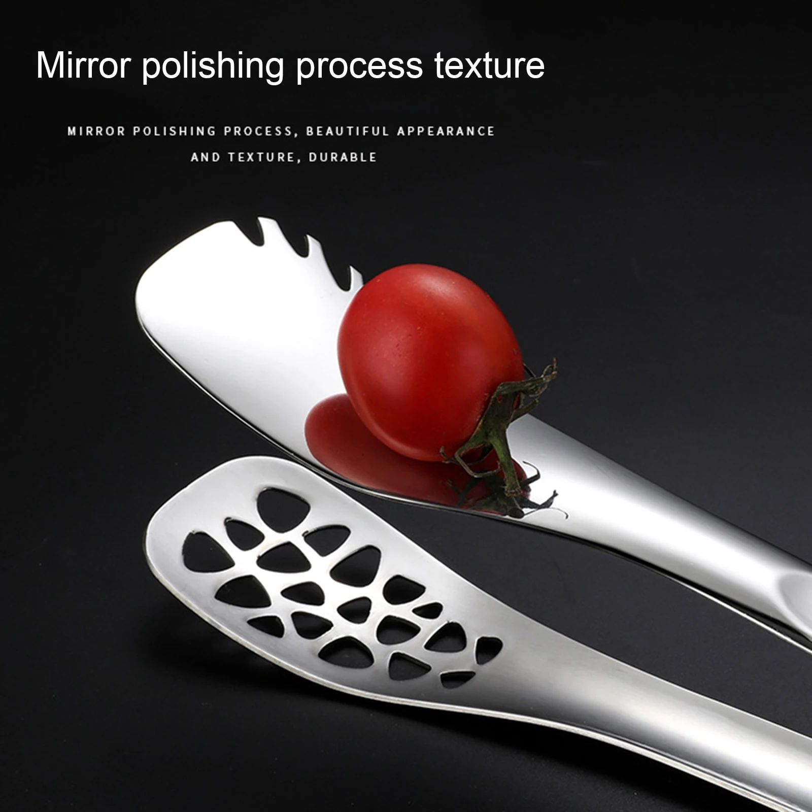 

1PC BBQ Grilling Tong Salad Cake Dessert Serving Food Tongs Stainless Steel Barbecue Clips Clamp Baking Food Kitchen Tool