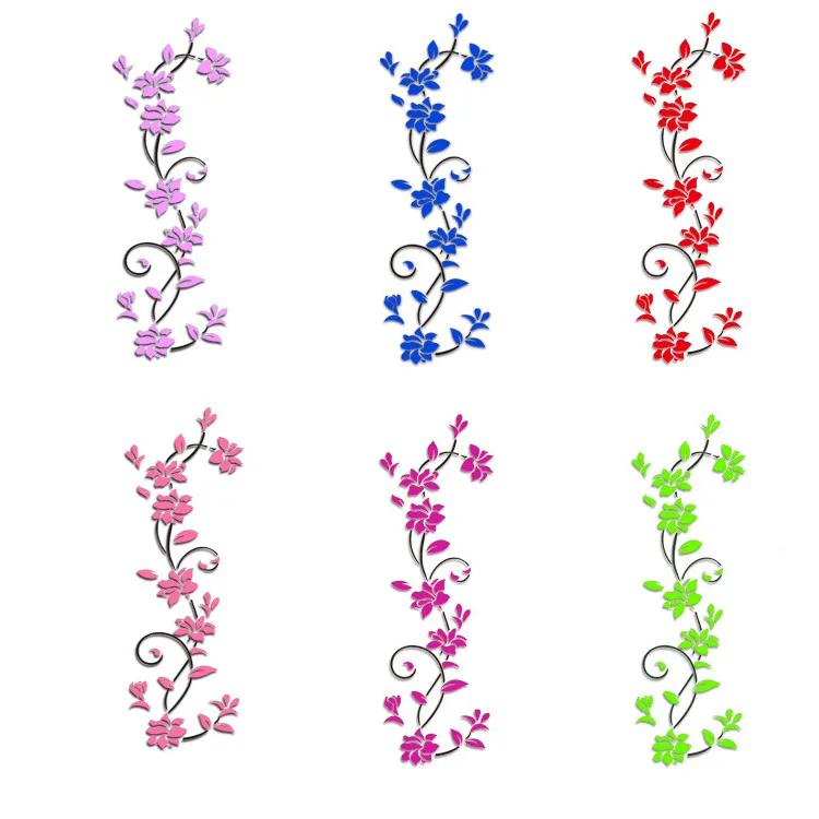 3D романтическая роза цветок настенный стикер съемный домашний декор наклейка