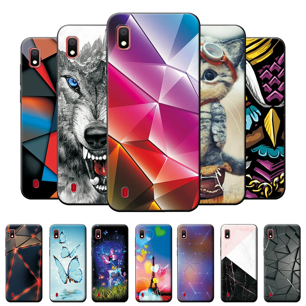 Для Samsung Galaxy A10 10 чехол из термопластичного полиуретана красочные мраморный силиконовый на SM A105FN Защитные
