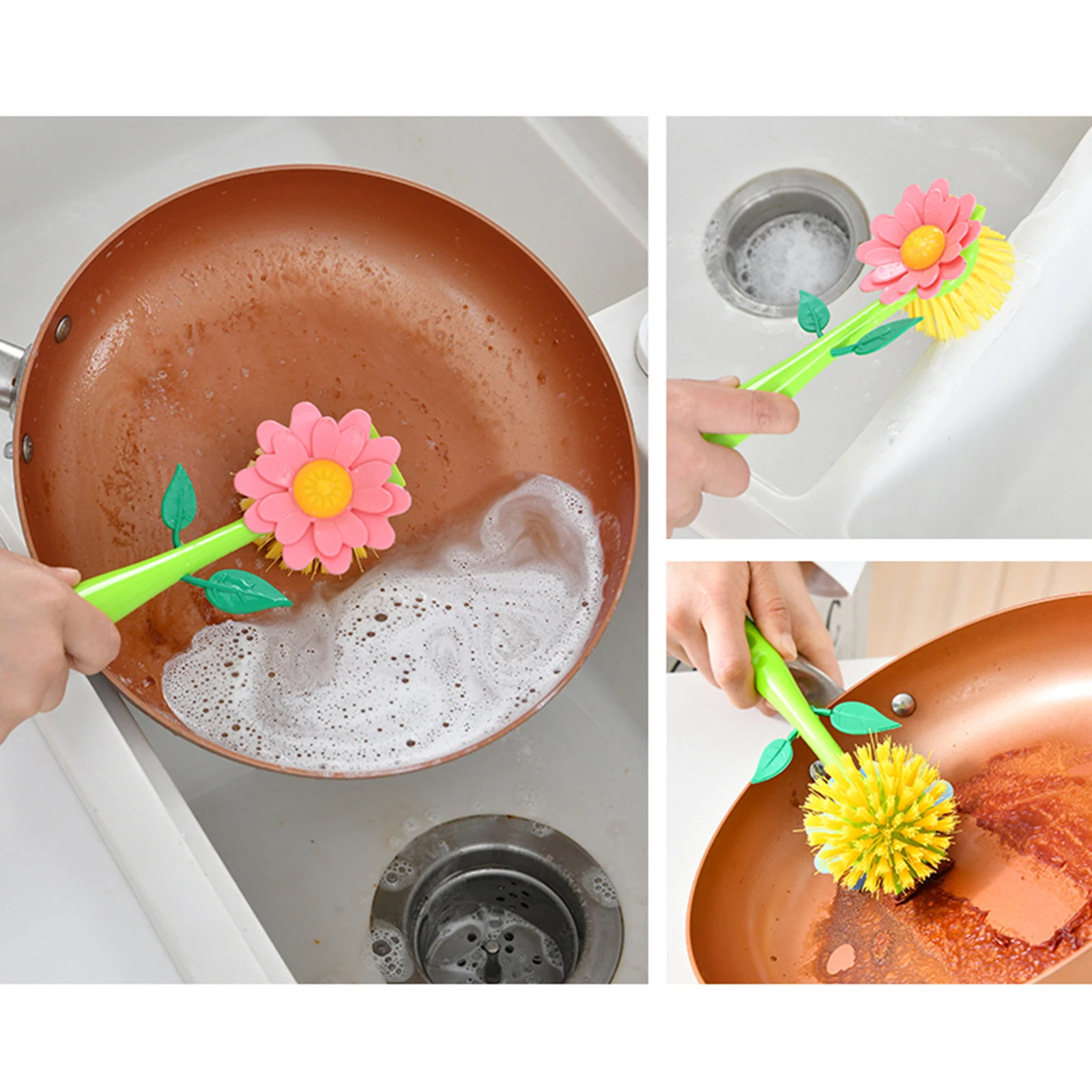 1 шт. Кухня Ванная комната съемной ручкой щетка для бутылки Чаша Блюдо горшок