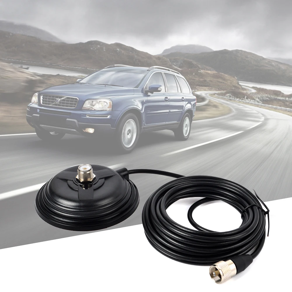 

HYS 4.3'' SO239 Mount Magnet Base with PL-259 for Motorola Icom Yaesu TYT Kenwood Car Mobile Radio UHF VHF Antenna FM scanner