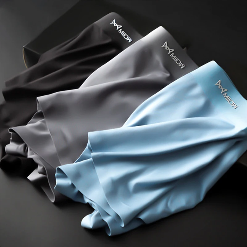 Боксеры Мужские дышащие однотонные пикантное нижнее белье для геев удобные