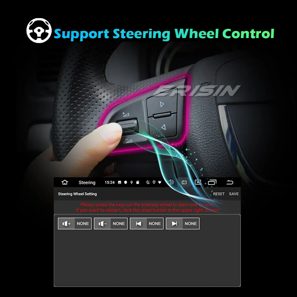 Автомобильный DVD-плеер Erisin 8 дюймов Android 10 0 GPS DAB + OPS Wi-Fi OBD для VW Passat Polo Golf 5/6 Tiguan Caddy Seat