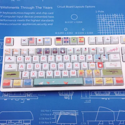 Все страны Рождество PBT сублимации Keycap оригинальная высота механическая