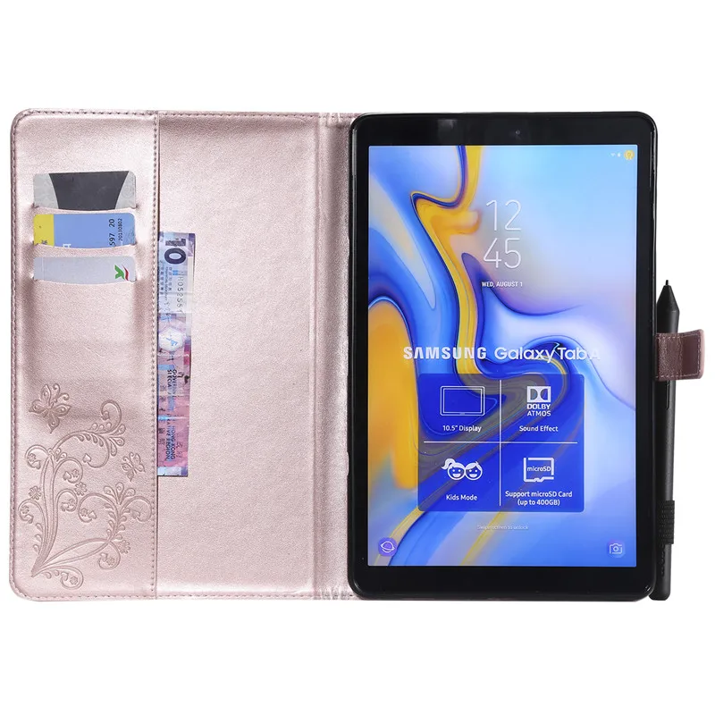 Wekays для samsung Tab A2 10,5 кожаный чехол с мультяшной бабочкой для samsung Galaxy Tab A 10,5 дюймов T590 T595 чехол
