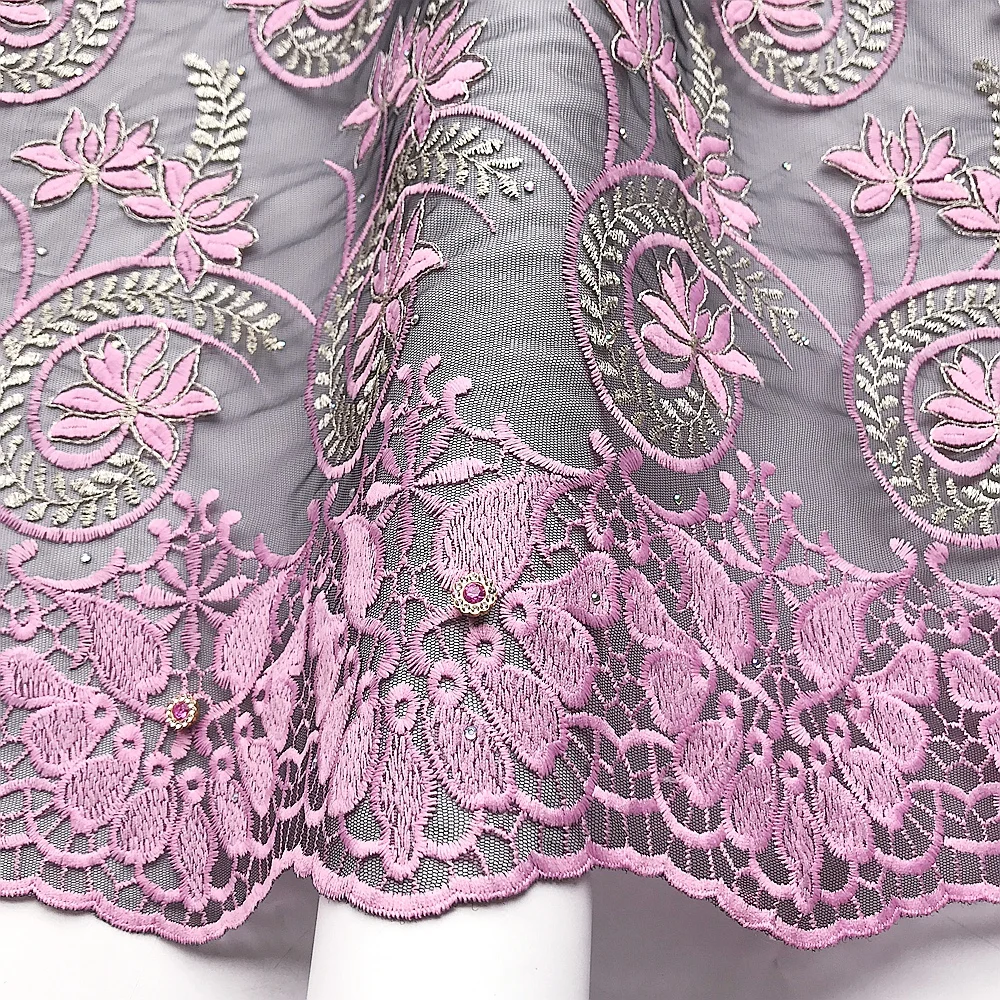 2022 оранжевая французская Тюлевая Кружевная Ткань 5 ярдов Свадебный швейцарский