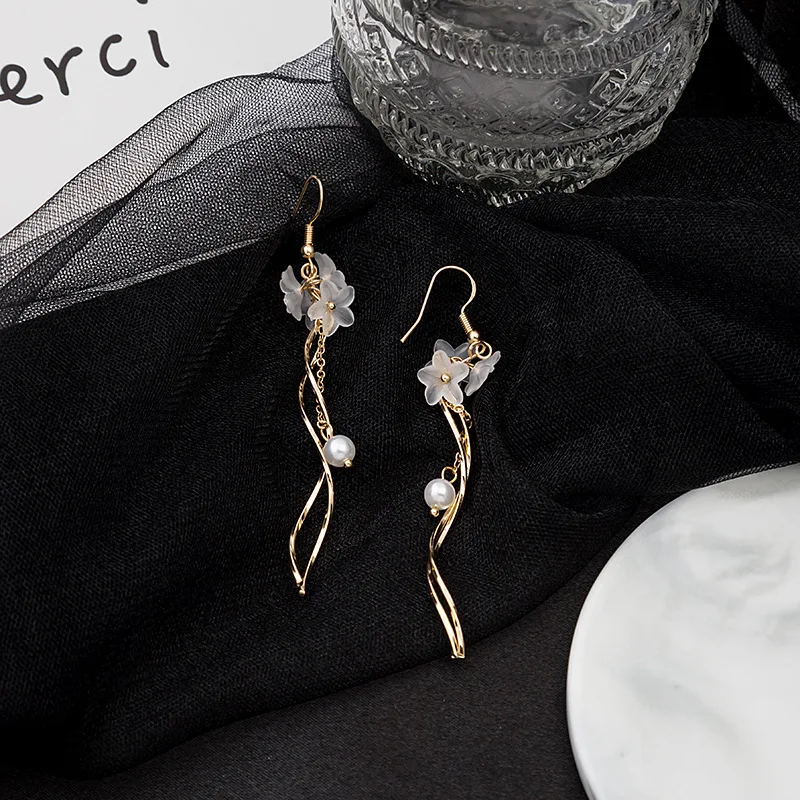 

Romantic Transparent Crystal Crystal Flower petals Women Earring Cubic Zircon Inlaid Charm Stud Earrings Wedding Jewelry Gift