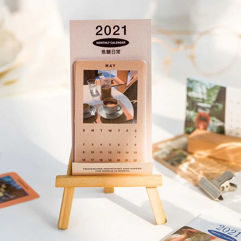 

Yoofun 12 Pcs/Design Fun Life Series Vintage Photos Monthly Calendar Decorative Stickers Planner Journal Collage Base Paper