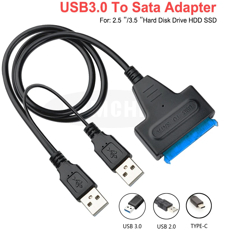 Переходник SATA USB 2 0/3 0 для жесткого диска кабель Sata Type c коннектор с поддержкой