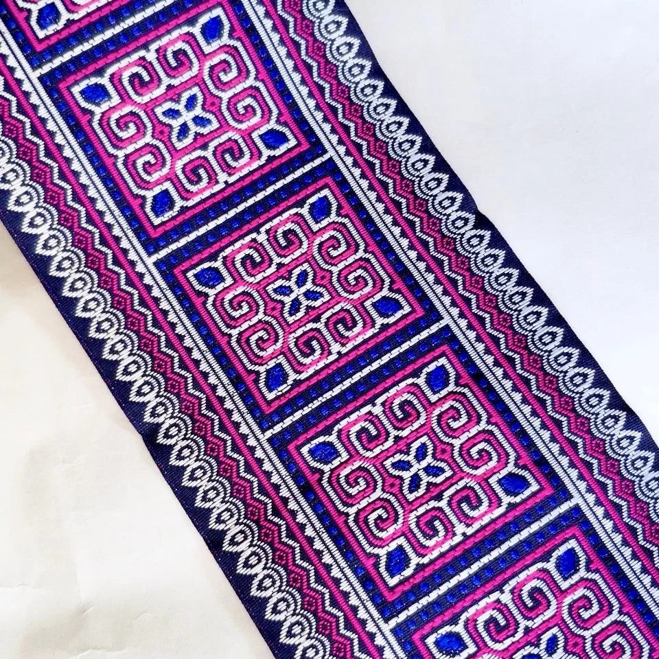 5 ярдов hmong вышивка жаккардовая тканая тесьма кружевная отделка 10 см лента для