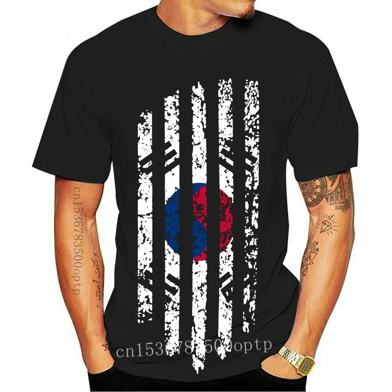 Мужская хлопковая футболка с коротким рукавом черная Повседневная Винтажная