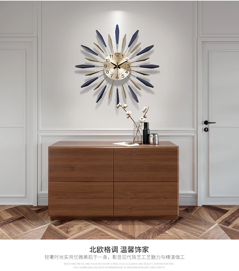 

Art Wall Clock Living Room Nordic Creative Brief Wall Clock Modern Design Fashion Reloj Pared Decorativo Home Decoration EZ50WC