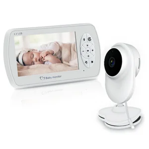 4 3 inch 1080p wireless baby monitor automatic lcd audio video security mini camera night vision baby room temperature detection free global shipping