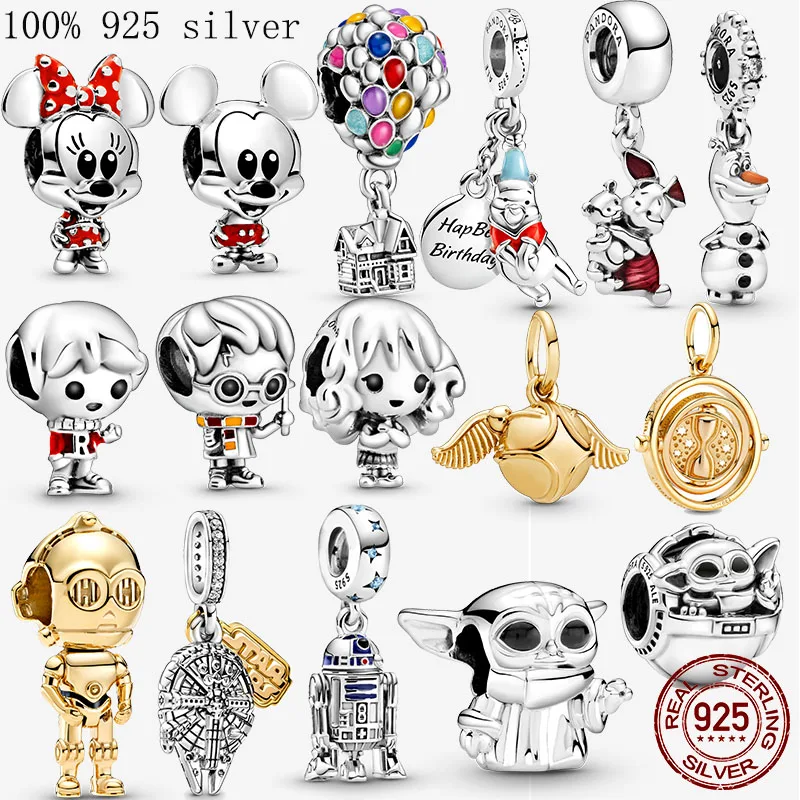 

Женский браслет из серебра 925 пробы, с Шармами