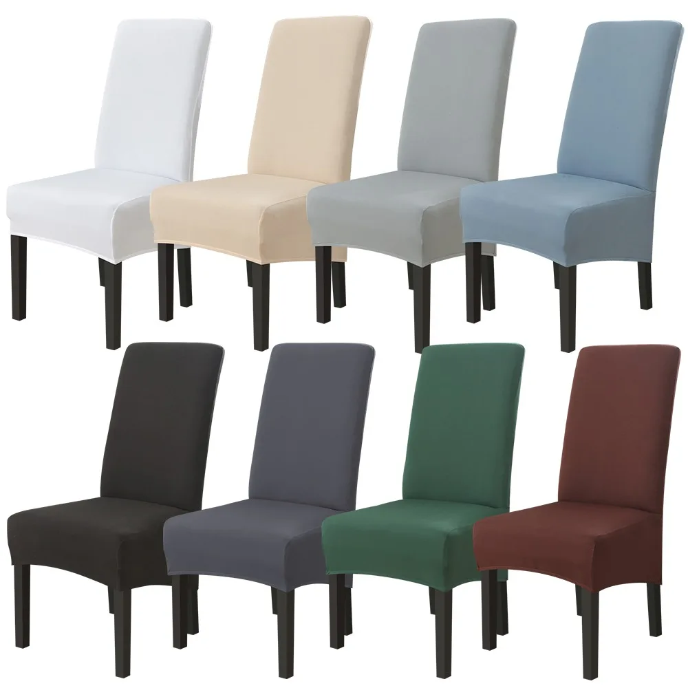 

Stretch Chair Cover Spandex Removable High Back Slipcover for Dining Room Party Wedding Hotel Decoration housse de chaise