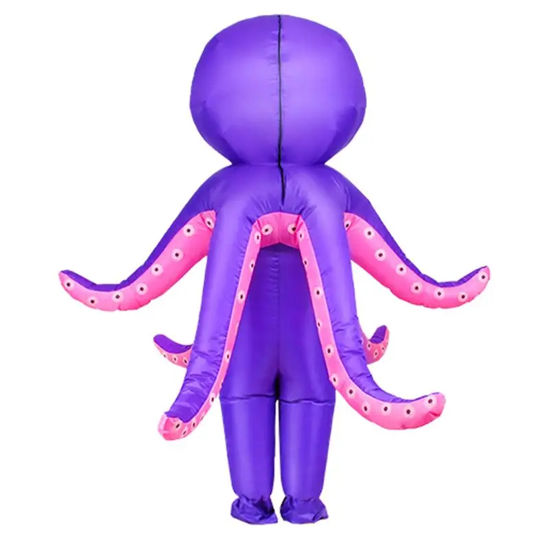 Надувной костюм осьминога для взрослых забавные крупного плана одежда на