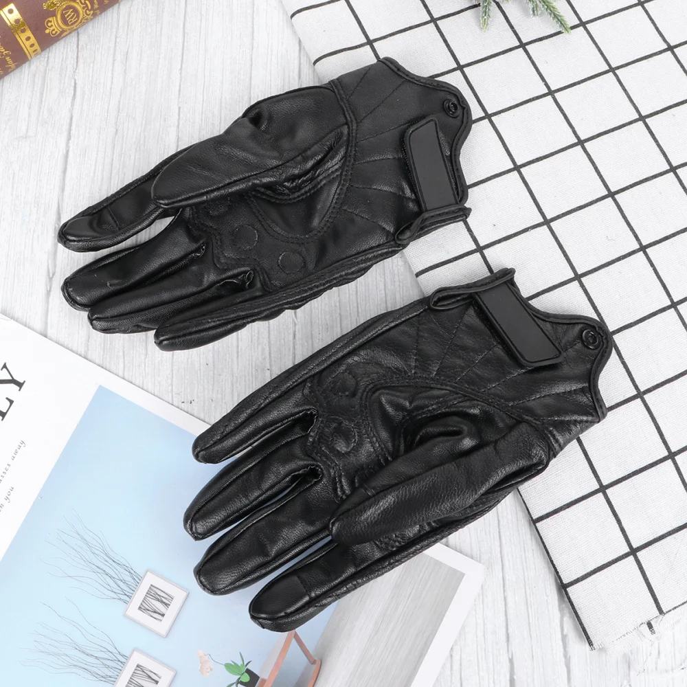 

Winter Genuine Leather Touch Screen Warm Thicken Riding Workout for Travel Outdoor - Size (Black)