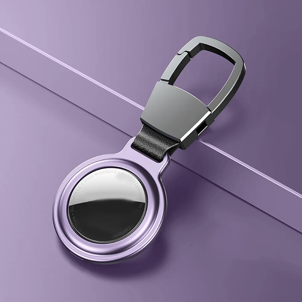 

Protective for Airtag Cover Scratch Resistant Aluminum Alloy Case with Keychain Portable Magnetic Protect Metal Sleeve