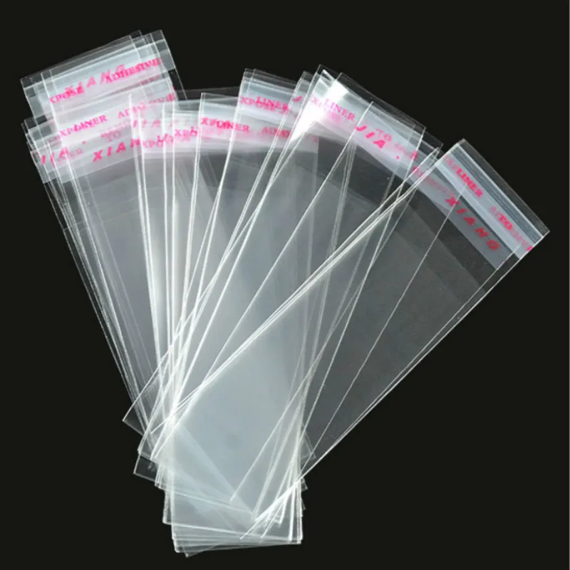 Прозрачный из целлофана с застежкой/BOPP/Полиэтиленовые пакеты 4*20 см Прозрачные