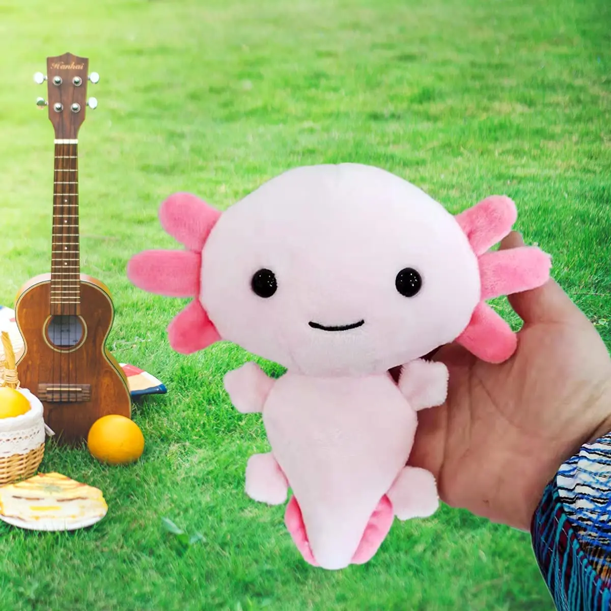 Kawaii Axolotl плюшевые игрушки животные фигурки Куклы Мультяшные мягкие розовые куклы