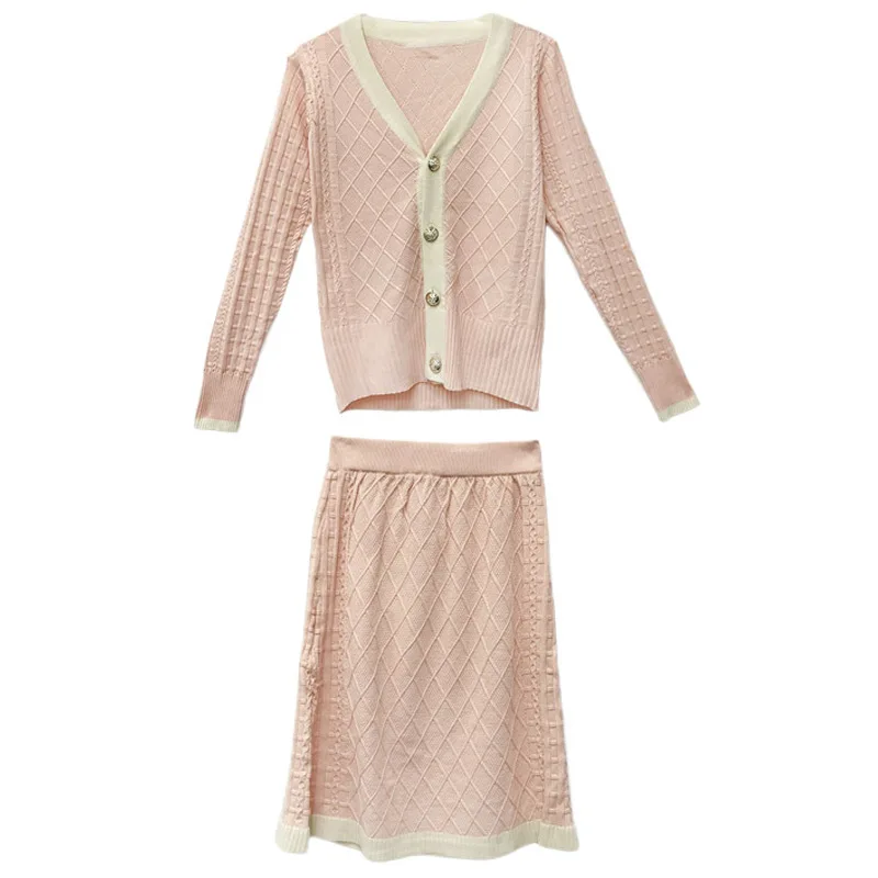 

Dress female 2021 new little long sleeve cultivate one's morality show thin brief paragraph small sweet wind two suits