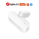 Умный дом Tuya ZigBee, мини-датчик дверей, окон, магнитное приложение, оповещение, детектор безопасности, работает со шлюзом Zigbee 3,0