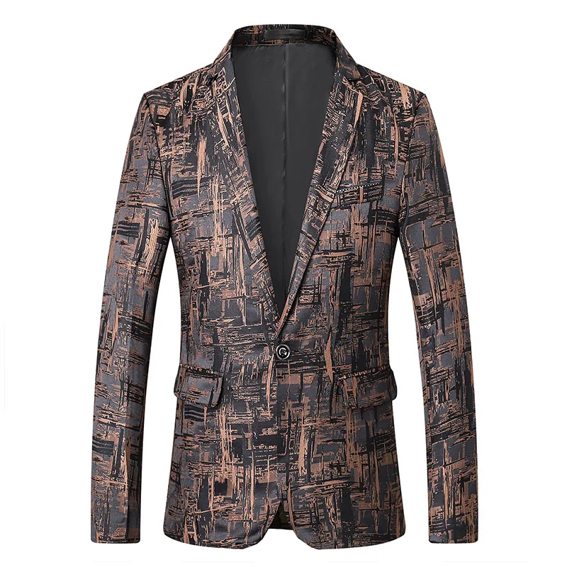 

Men Blazer New Men's Casual Plus-size Men's Suit Business Men's Suit with Slim Shape and Matching Color Mens Blazer Jacket