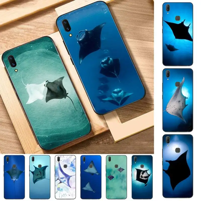 

Animal manta ray Phone Case for Vivo Y91C Y11 17 19 17 67 81 Oppo A9 2020 Realme c3