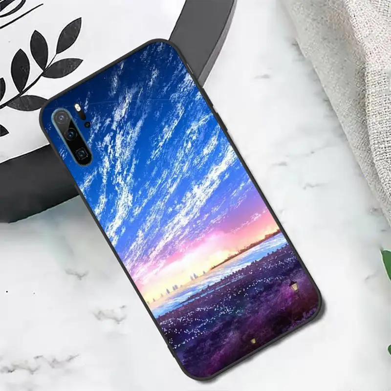 

Japan Anime Scenery pattern Phone Case For Huawei honor Mate P 10 20 30 40 i 9 8 pro x Lite smart 2019 nova 5t