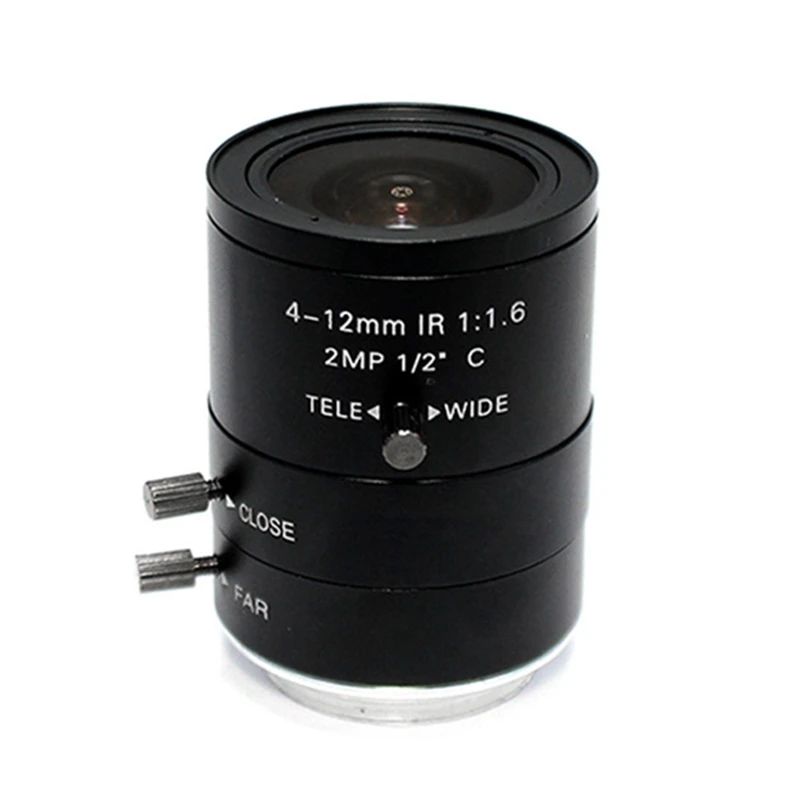 

Manual Iris Lens 4-12mm 2MP Industrial Lens C Mount Lens CCTV Lens Camera Accessories