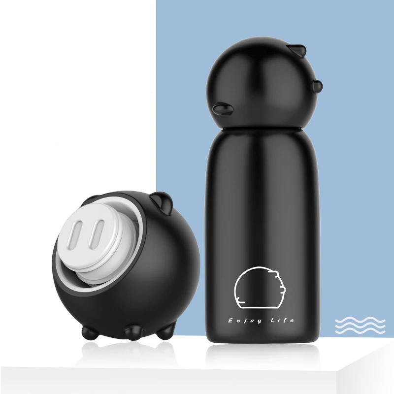 10 унций термос с вакуумной изоляцией из нержавеющей стали чашка милой крышкой