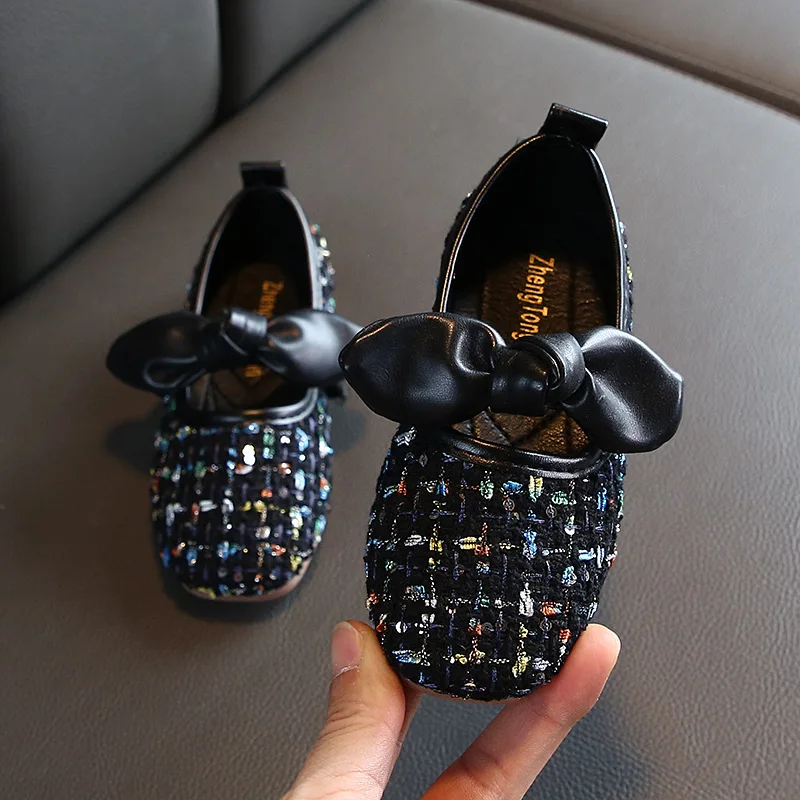 B&ampG Girl Princess Dancing Shoes Woven Summer Kids Breathable Anti-slip Stage Bow |