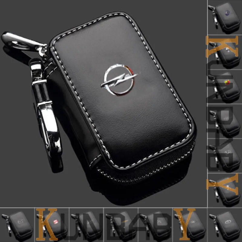 Чехол для ключей из натуральной кожи мужчин и женщин чехол с металлическим