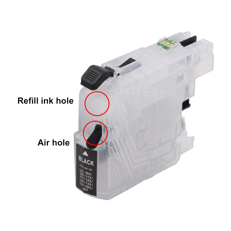 Aecteach Новый 4 × 100 мл бутылка чернил + перезаправляемый чернильный картридж для