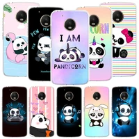 Panda Anime Cute Cover Phone Case For Motorola ONE Action Vision Cover Moto Plus Play Power G5S Capa Shell