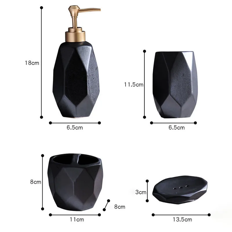 Набор аксессуаров для ванной комнаты ONEUP в скандинавском стиле из матовой