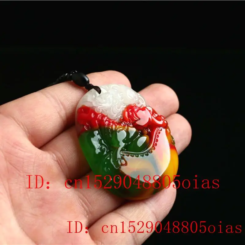 Натуральный цвет Нефритовый камень кулон дракона Китайский жадеит Ювелирное