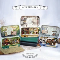 box theatre diy dollhouse furniture miniature toy diiy miniatures doll house kit casa toys for children birthday gift q4