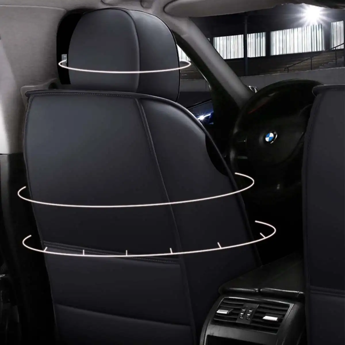 11PCS 5 Seats Car Seat Covers PU Leather Cushion Cover Full Set Protector Pad Universal For Sedan SUV Truck | Автомобили и