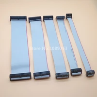 10pcs fc 101416203440p 2 54mm pitch jtag avr download cable wire connector gray flat ribbon data cable 10cm 20cm 30cm