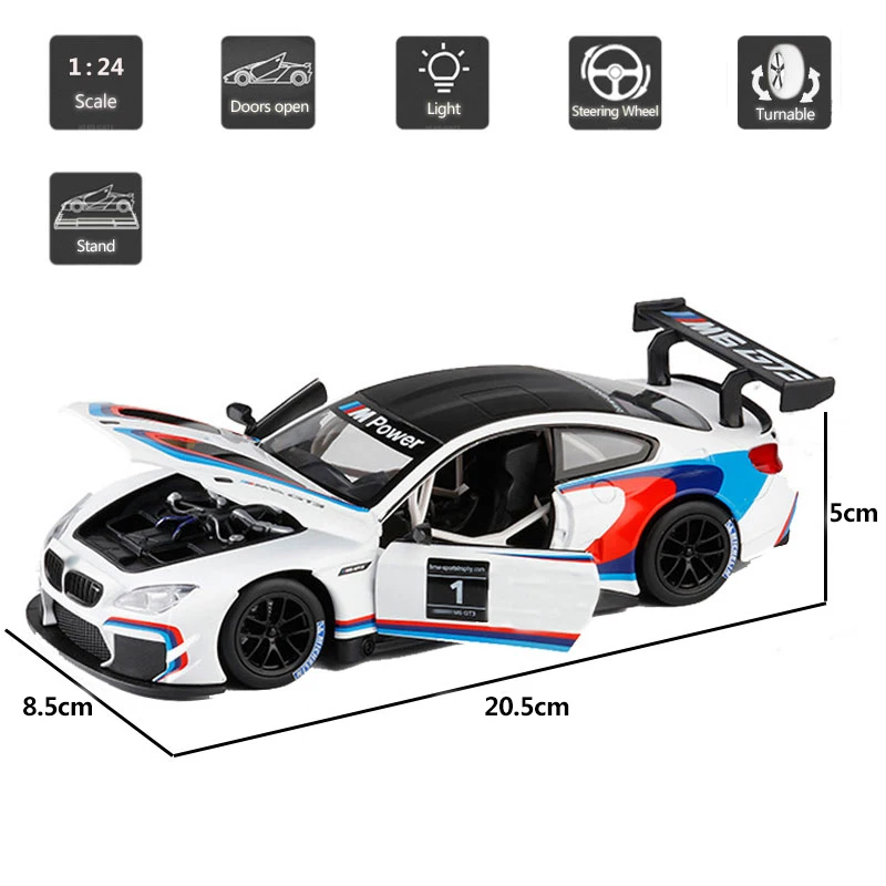 HOMMAT 1/24 масштаб M6 GT3 металлический сплав гоночная модель автомобиля 1:24 Diecasts &amp Toy