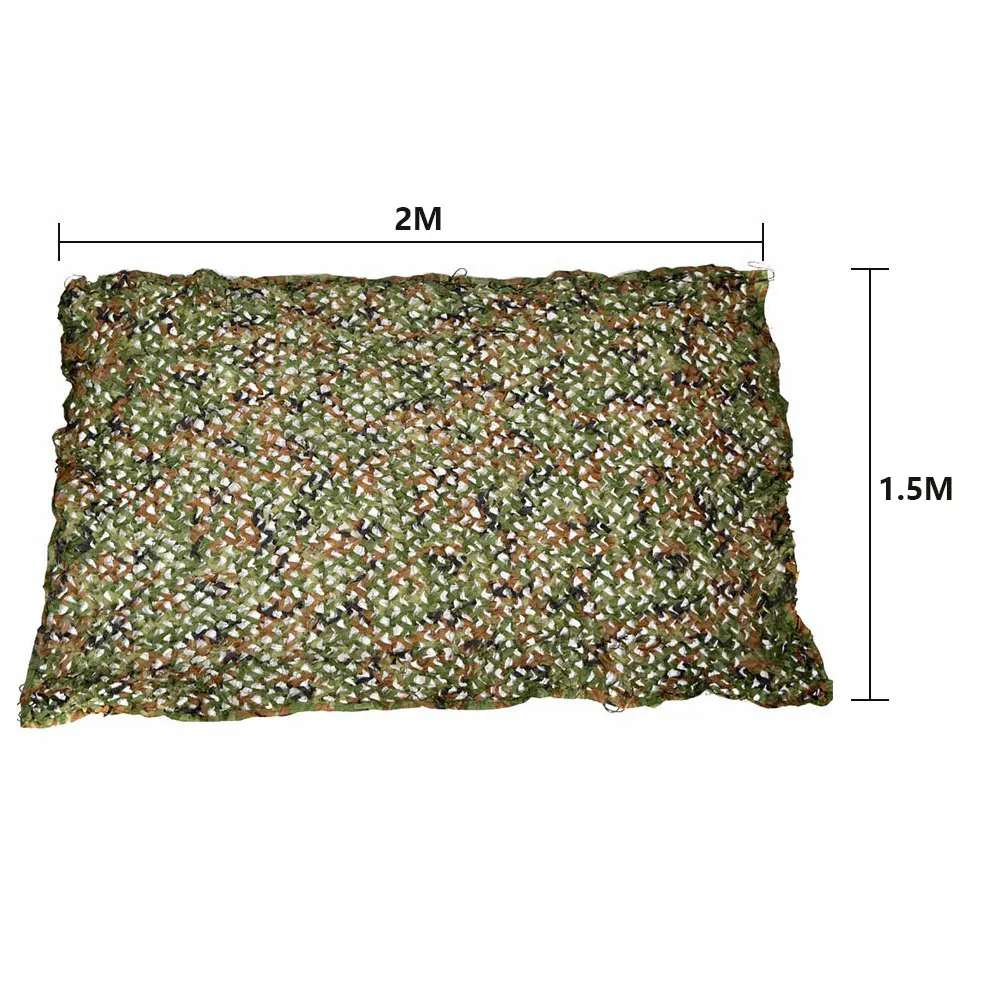 Camo Green 2x1.5m Охотничья Военная камуфляжная сетка лесная армейская камуфляжная сетка Кемпинг солнцезащитный тент солнцезащитный навес - Цвет: Camo Green 2x1.5m