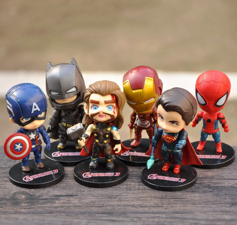 Новейшая модель Disney Q 1 комплект Аниме периферии железа Человек паук Бэтмен