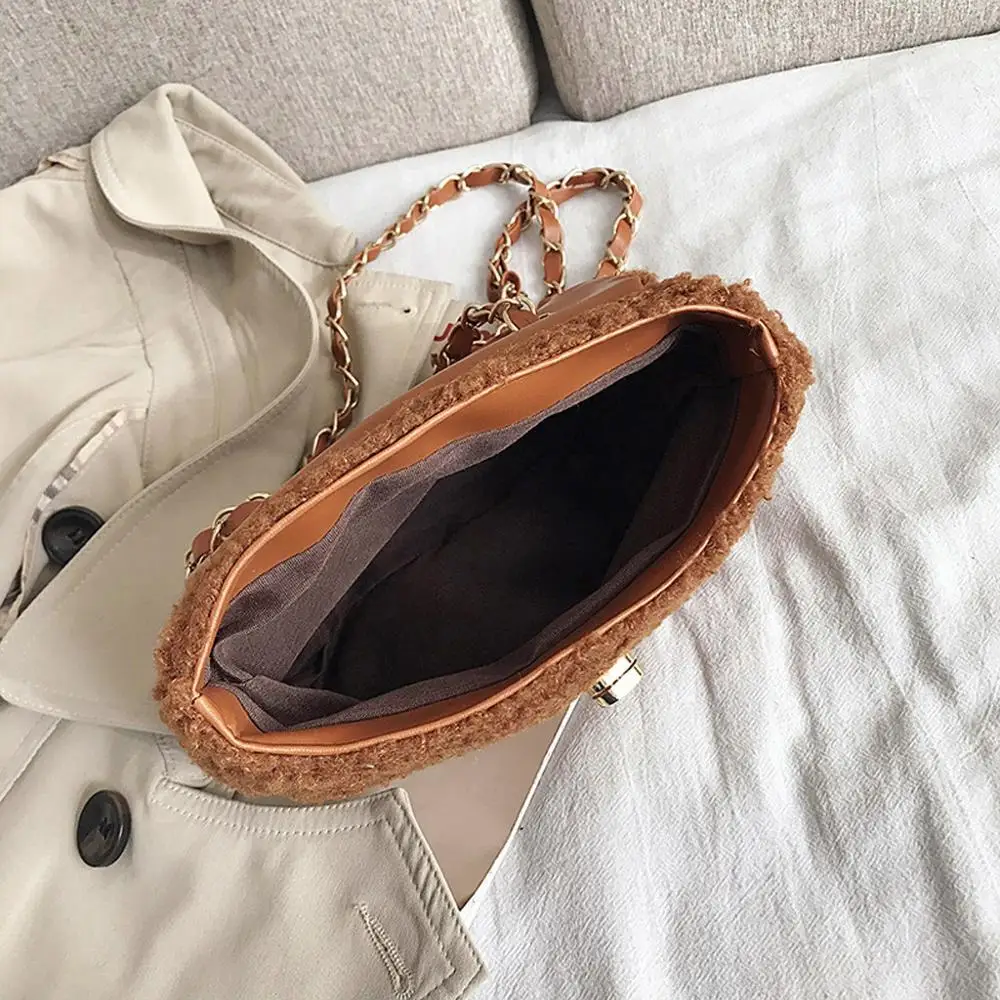 Женская сумка в стиле ретро одноцветная Большая вместительная сумочка из велюра