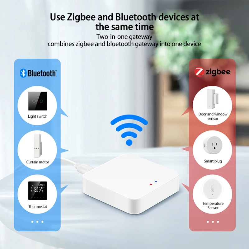 Tuya ZigBee Smart Gateway Smart Home Bridge Bluetooth+Zigbee multi-protocol communication Works with Alexa Google Home Assistant roip302 radio over ip internet protocol for voice communication roip voip gateway